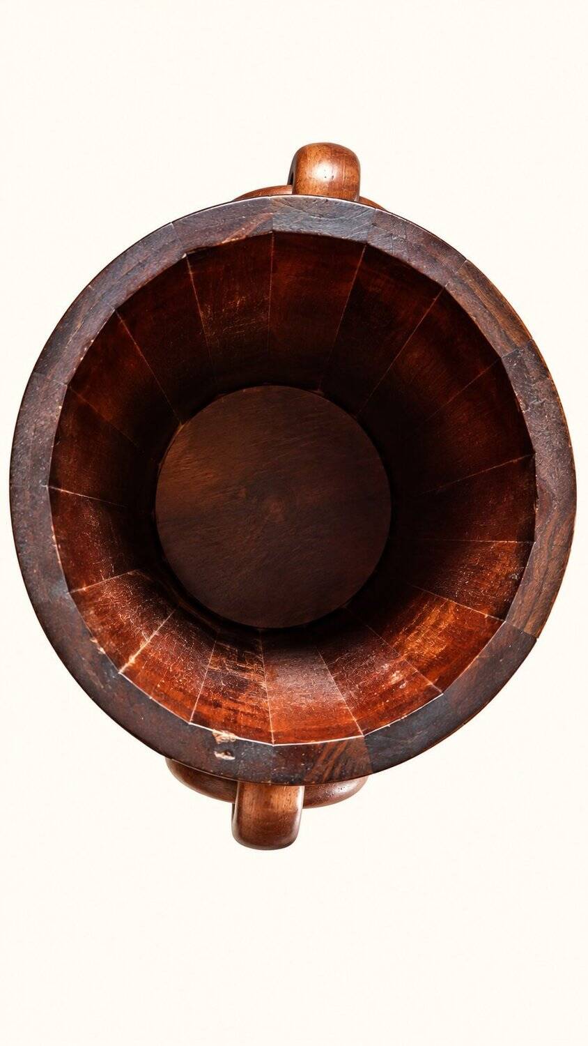 Brutalist/mid-century umbrella stand in walnut – Design 1950-70
