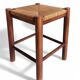 Tabouret Dordogne par Charlotte Perriand, paille tissée, France, années 1950.