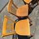 Set of 4 honey-colored bistro chairs