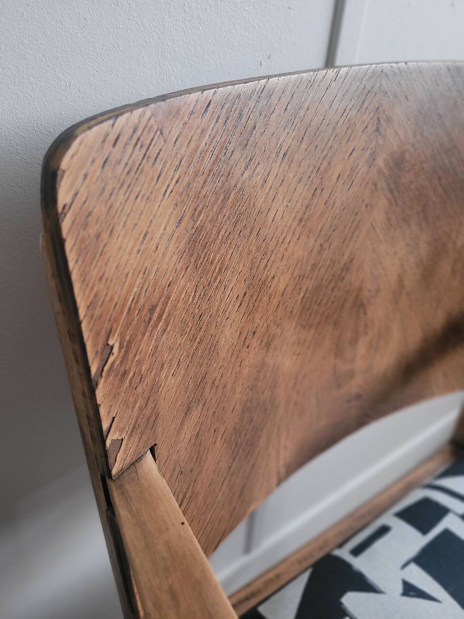Restored brutalist style armchair