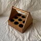 Vintage wooden glass holder