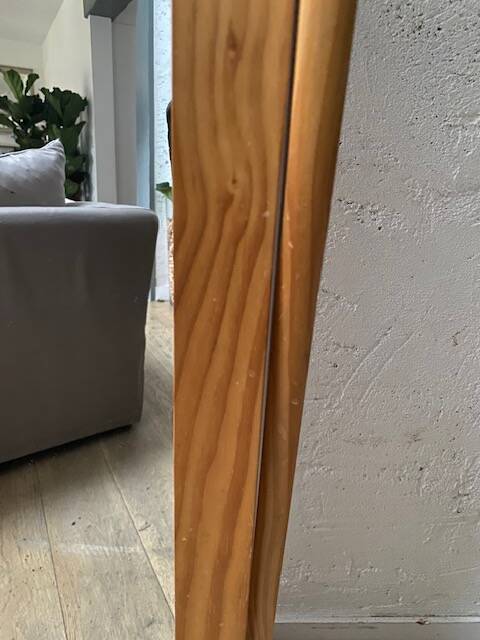 Large wooden standing mirror