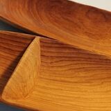 Pair of wooden appetizer dishes