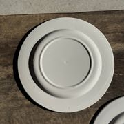 Lot de 3 grandes assiettes blanches classiques D24,5