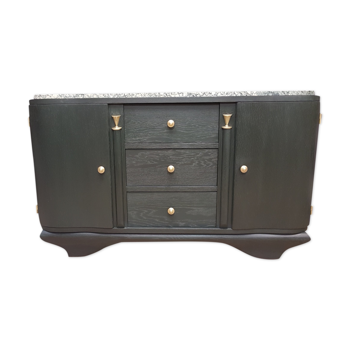Old art deco chest of drawers restyled wagon green.