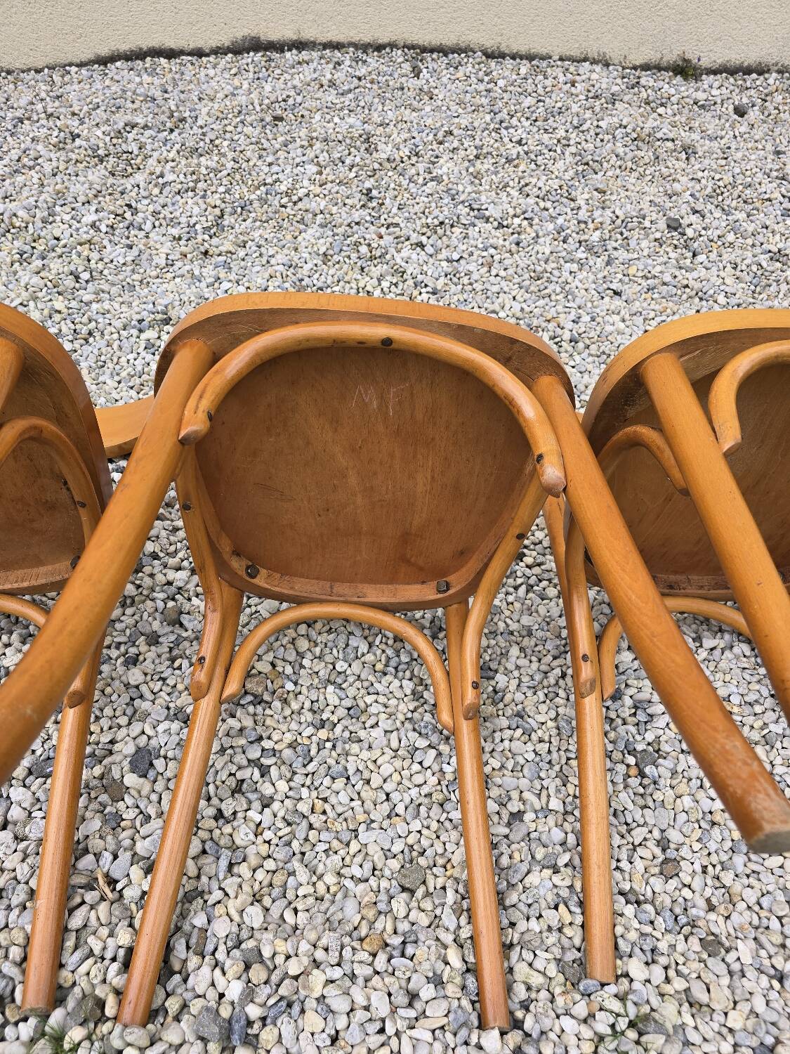 Set of four vintage bistro chairs