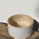 Ethnic standing cup in white glazed ceramic vintage vase