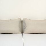 Set of two ikat velvet pillows