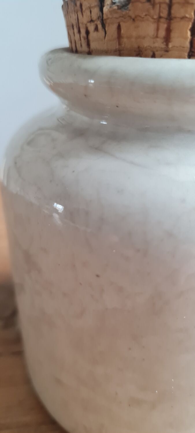 Stoneware mustard pot