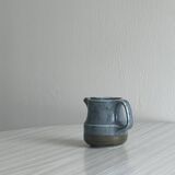 Small sauce boat, blue speckled ceramic creamer