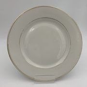 9 antique dessert plates white and gold porcelain from limoges william guerin - circa 1900