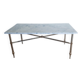 Marble and brass coffee table