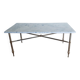 Marble and brass coffee table
