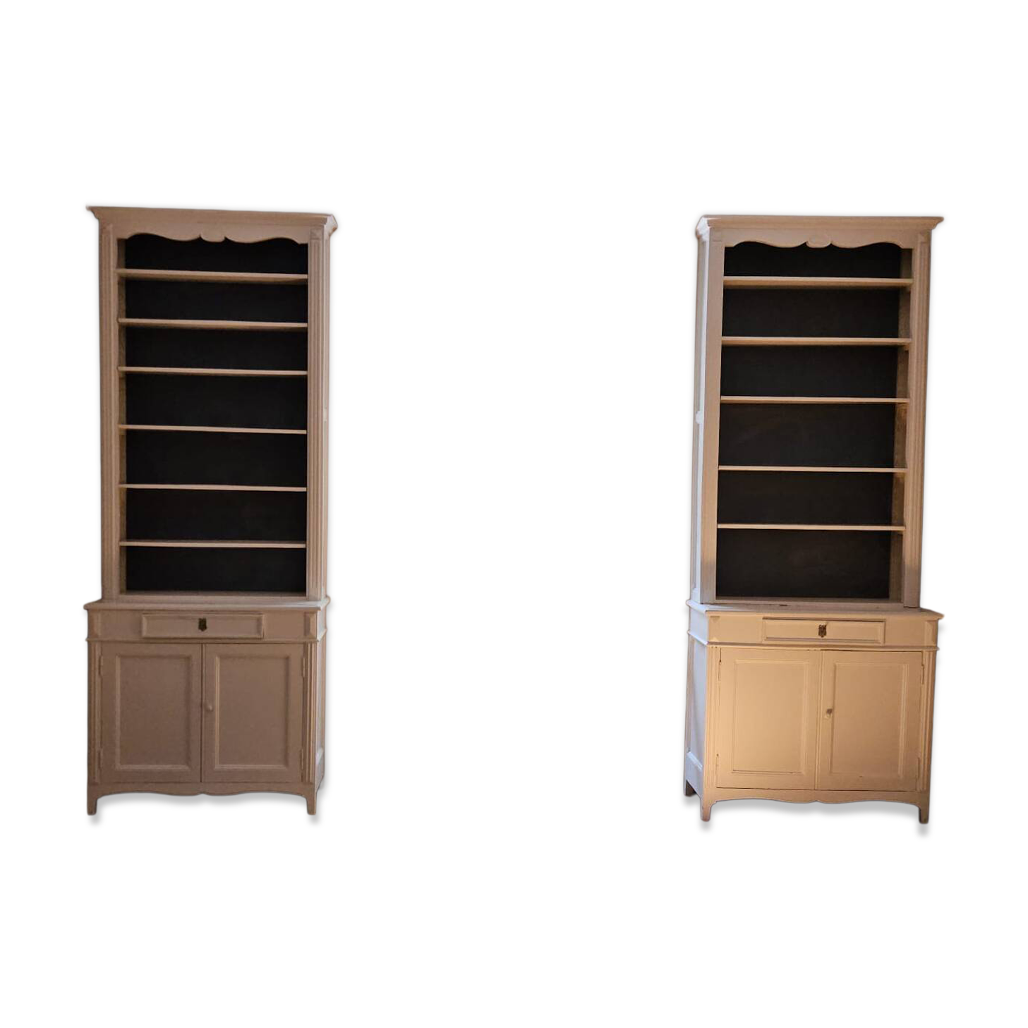 Pair of large Louis XV style bookcases