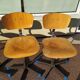 Set of 4 adjustable swivel sewing workshop chairs