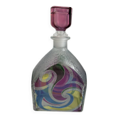 Rare vintage carafe bottle by Luigi Bormioli Italy - Model "Spirale"