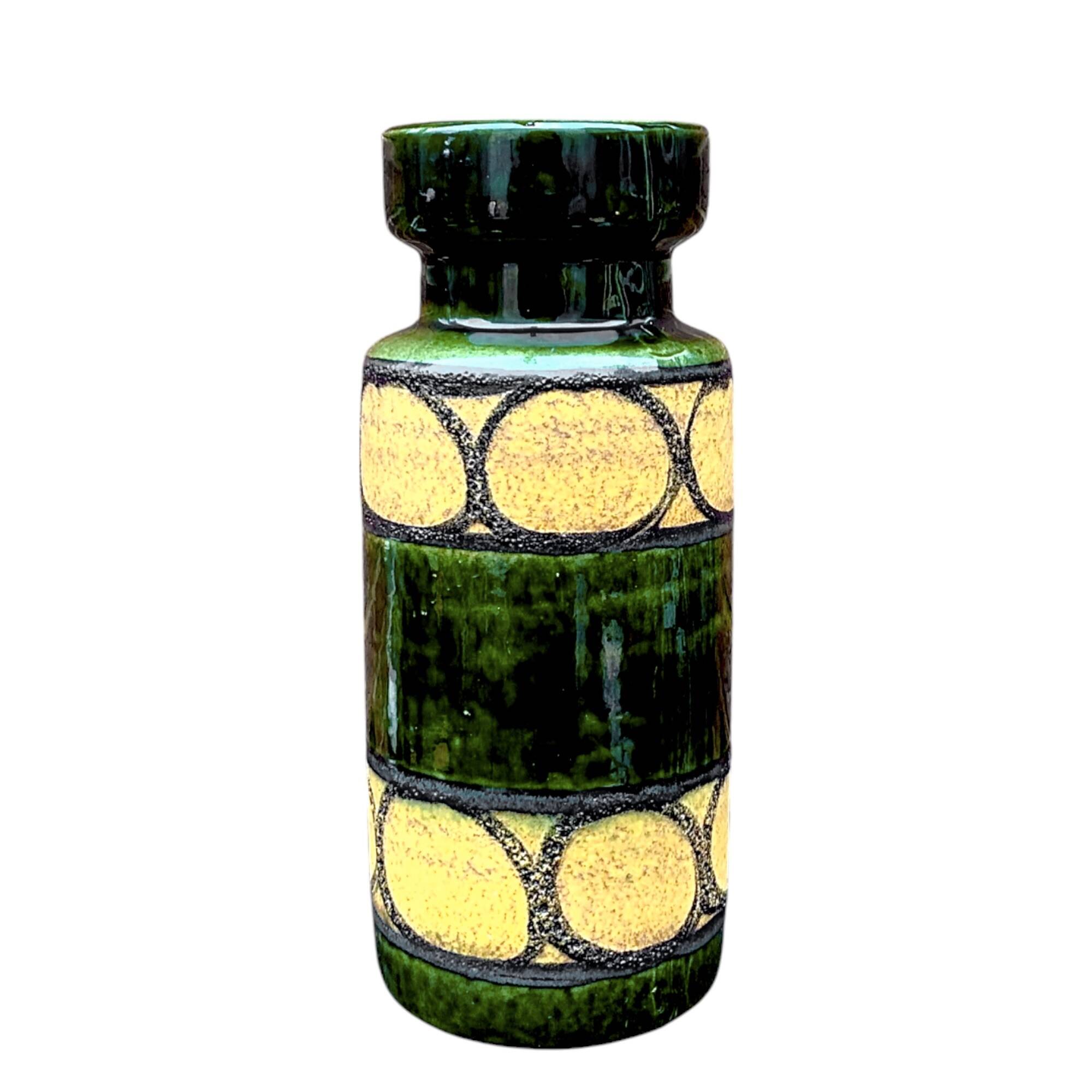 Vintage Scheurich Keramik Vase 517 - 30 - Fat Lava - West Germany