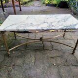 Marble and gilded bronze coffee table