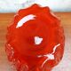 Vintage orange glass vase, 1960s.