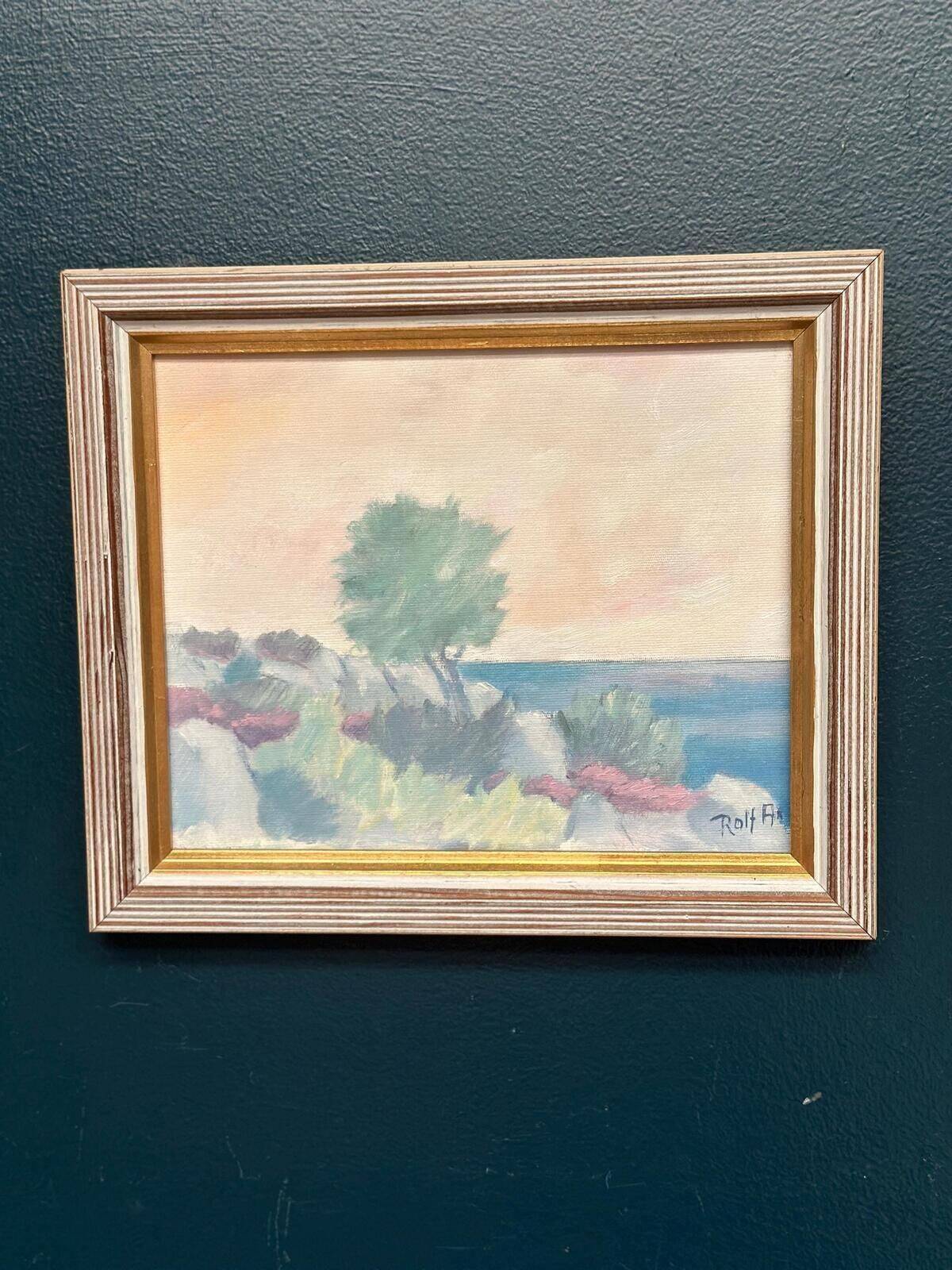 Original Swedish Oil On Canvas – “Landscape” By Rolf Andersson – Signed – Vintage & Framed – 33 × 27 Cm (13" × 10.6")