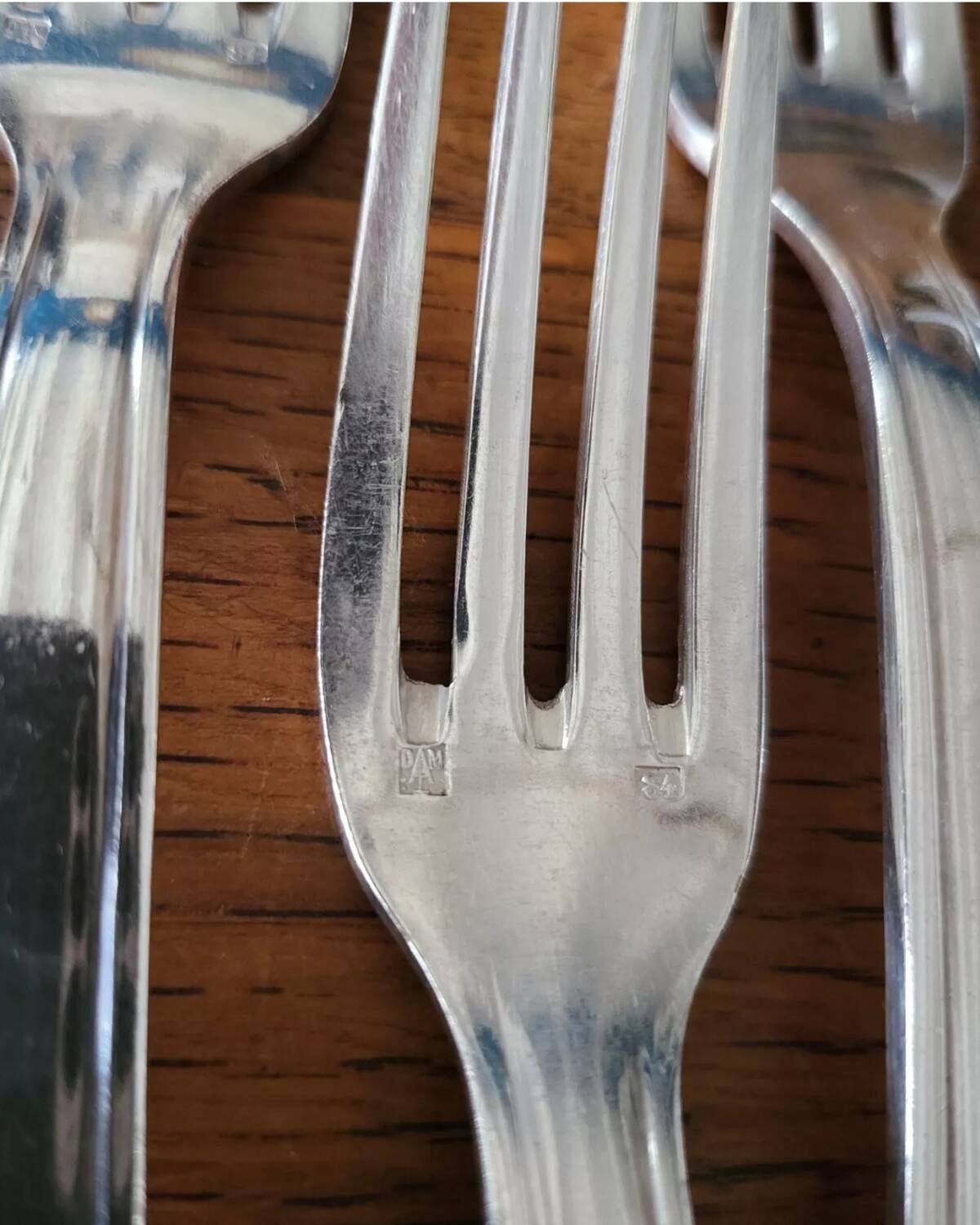11 Fourchettes en Métal Argenté Orfèvre DAM  20.5 cm