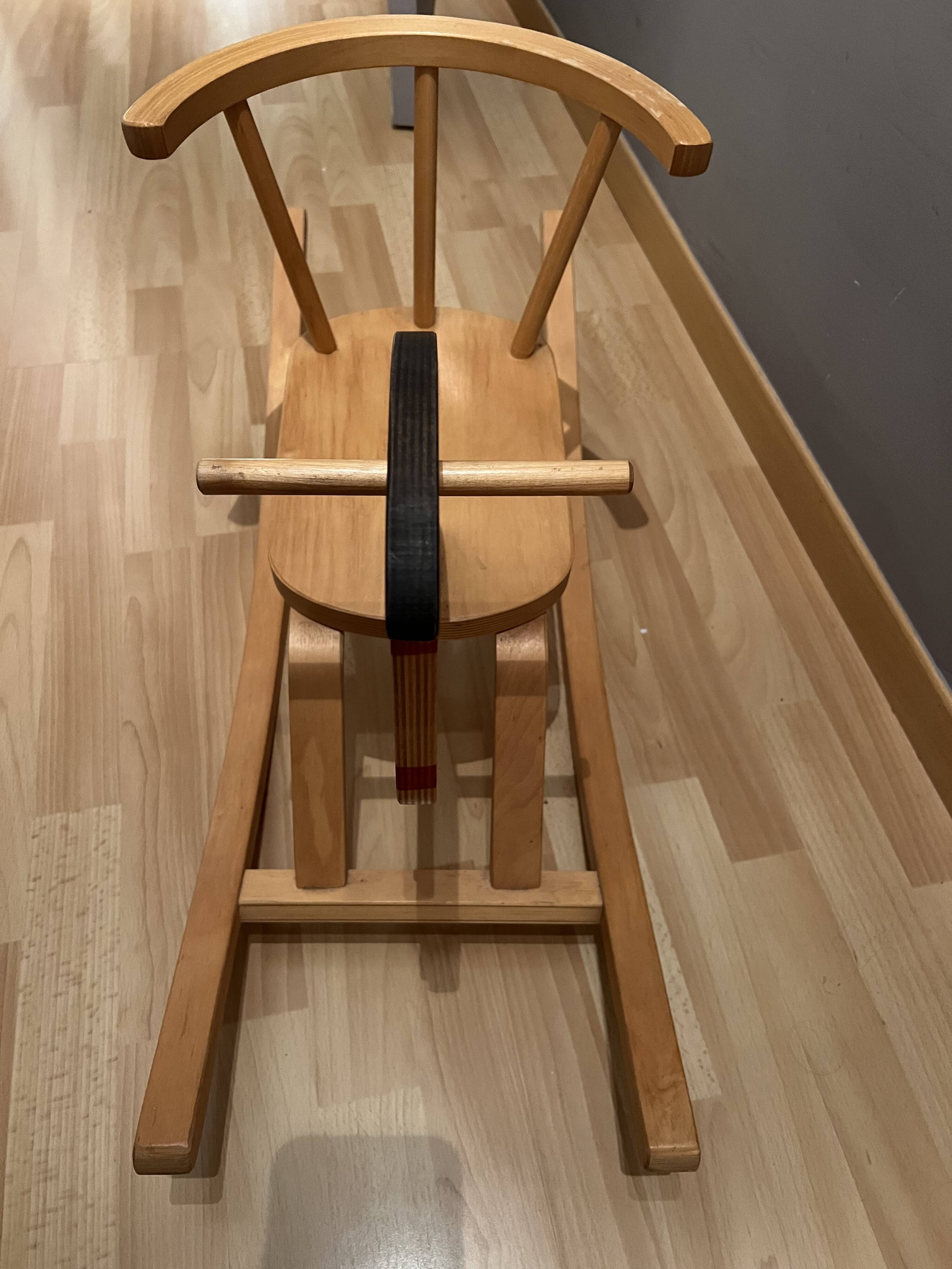 Wooden rocking horse