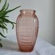 Art Deco pink moulded vase