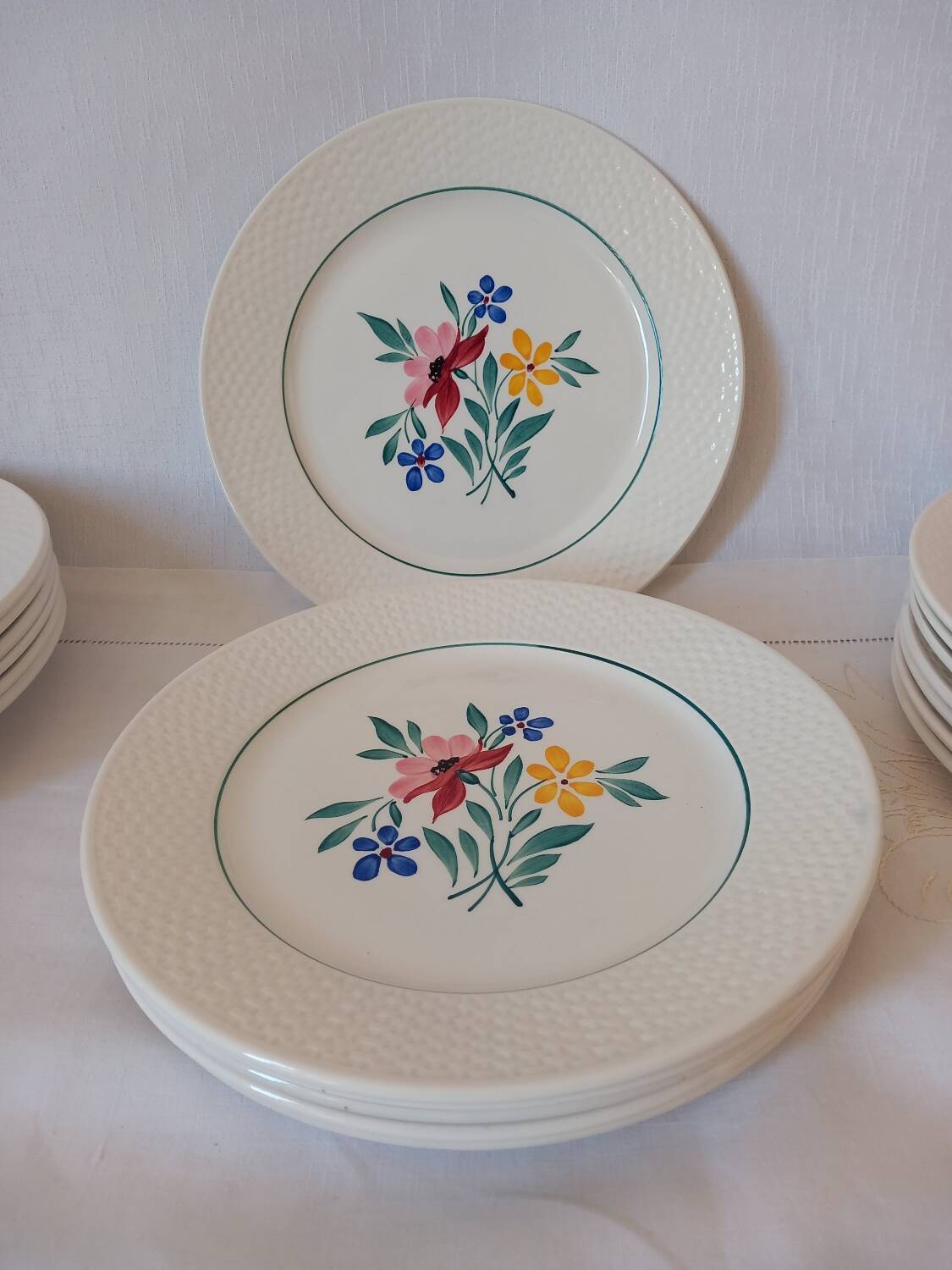 Assiettes Digoin et Sarreguemines Fabiola