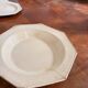 Old Lot Faience Plate Creil Montereau 19th Century Ivory Pearl Decor