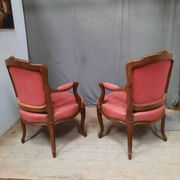 Pair of Louis XV style armchairs