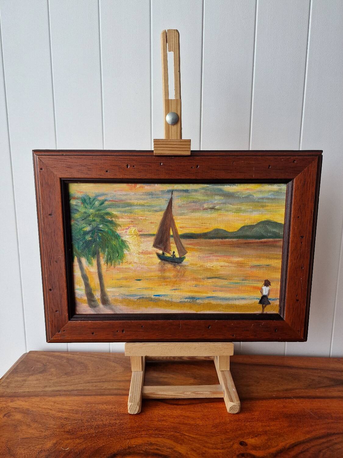 Tropical style sunset painting