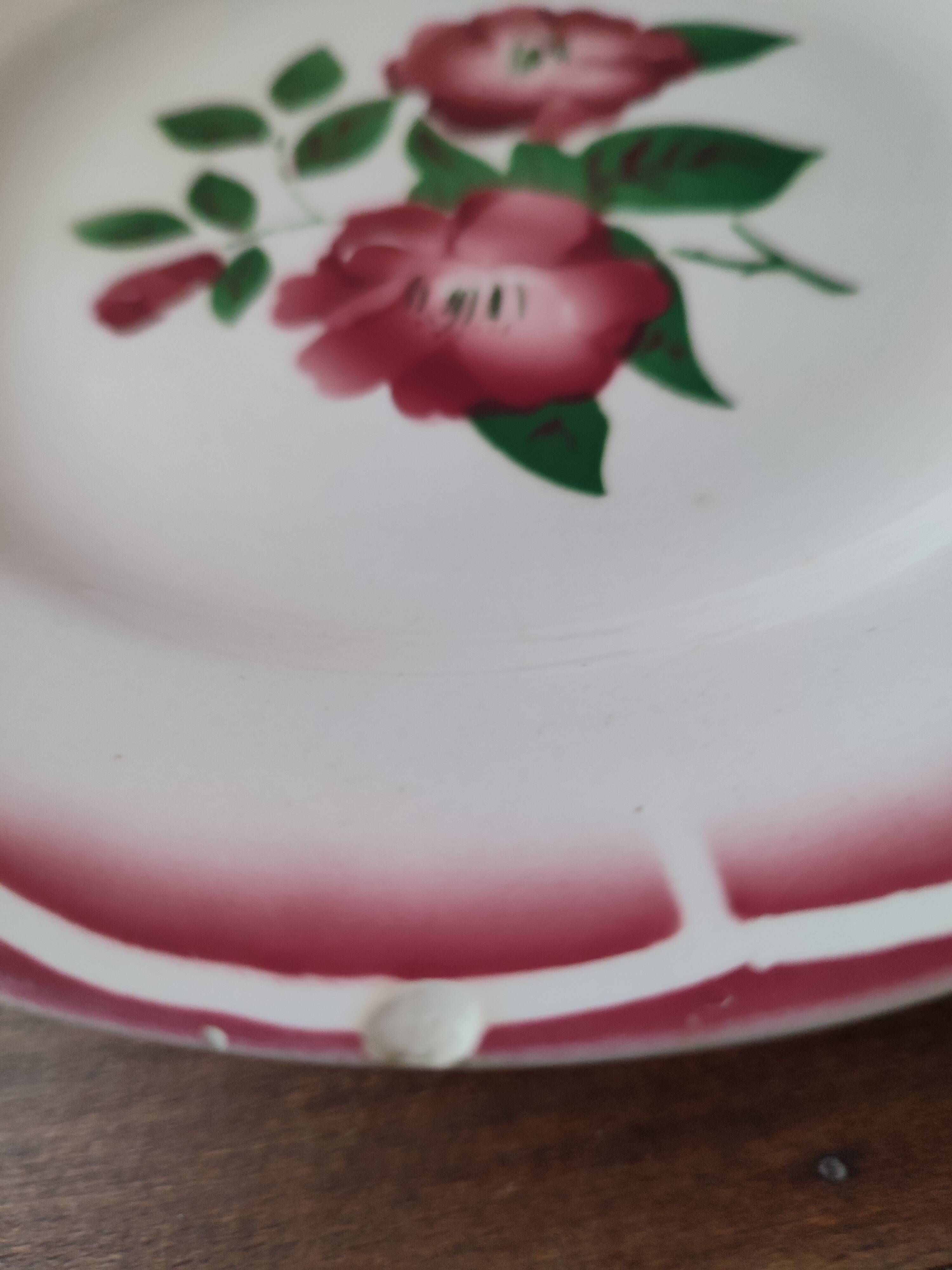 Set of 6 ceramic plates from Sarreguemines