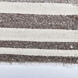 brown cream wool runner kilim , kilim for corridor  76x268 cm