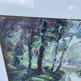 Painting by Abbé Calès, signed and framed.