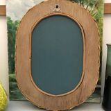 Oval rattan mirror vintage year 60 year 70