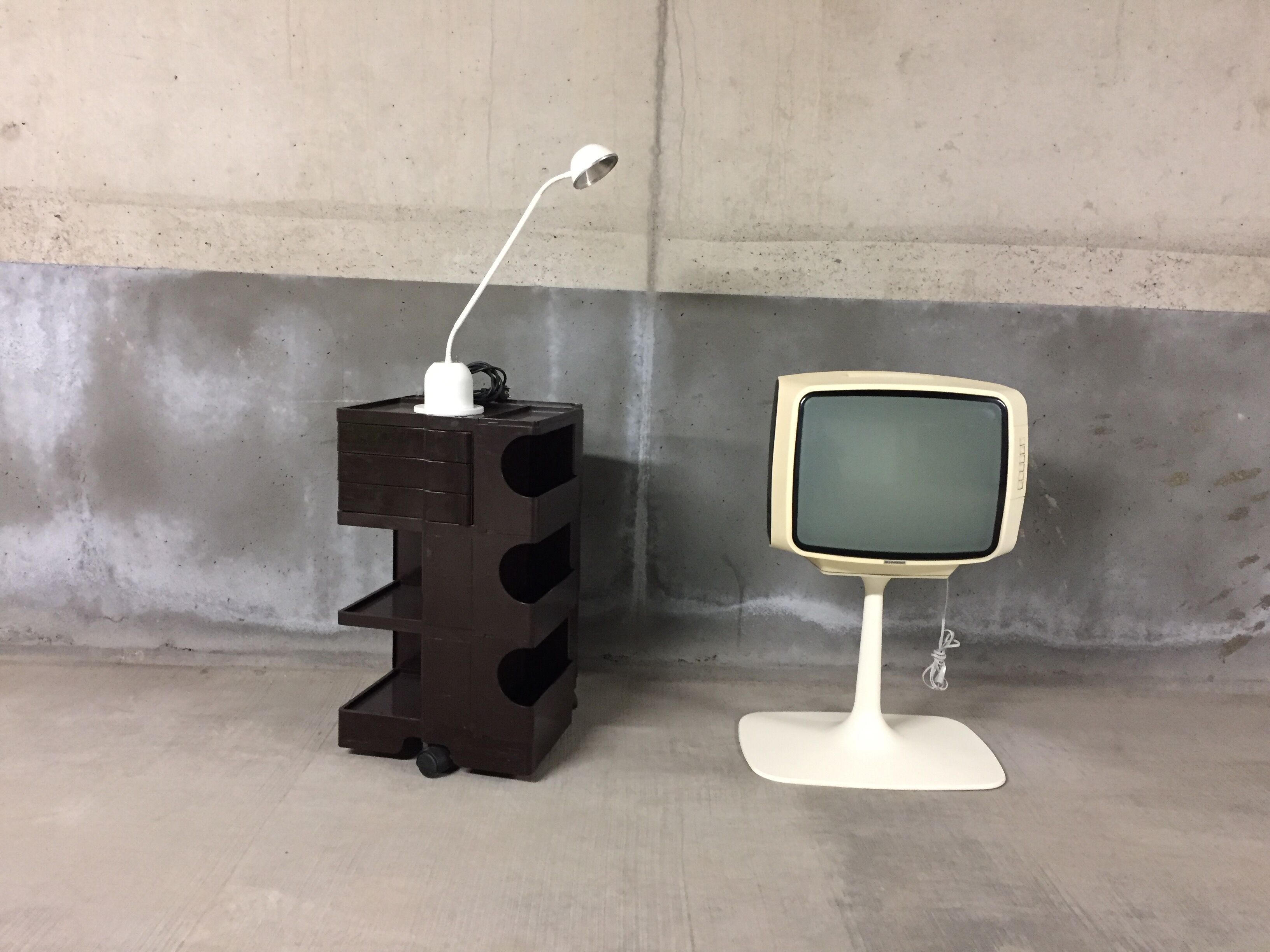 Former tv feet tulip space age circa 1970s