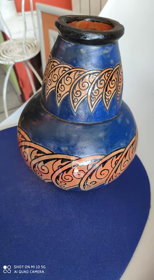 Ceramic vase by Yvonne Brunet in 1931