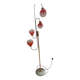 Vintage floor lamp with two-tone opaline balls