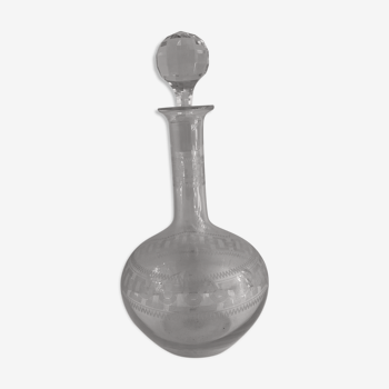 Carafe frise grecque Baccarat, 1900