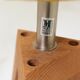 Pair of modern design teak wood lamps 1960