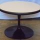 Coffee table round double-sided tray and tulip foot 70s