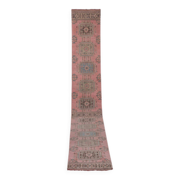 Tapis de couloir turc vintage 79x664 cm