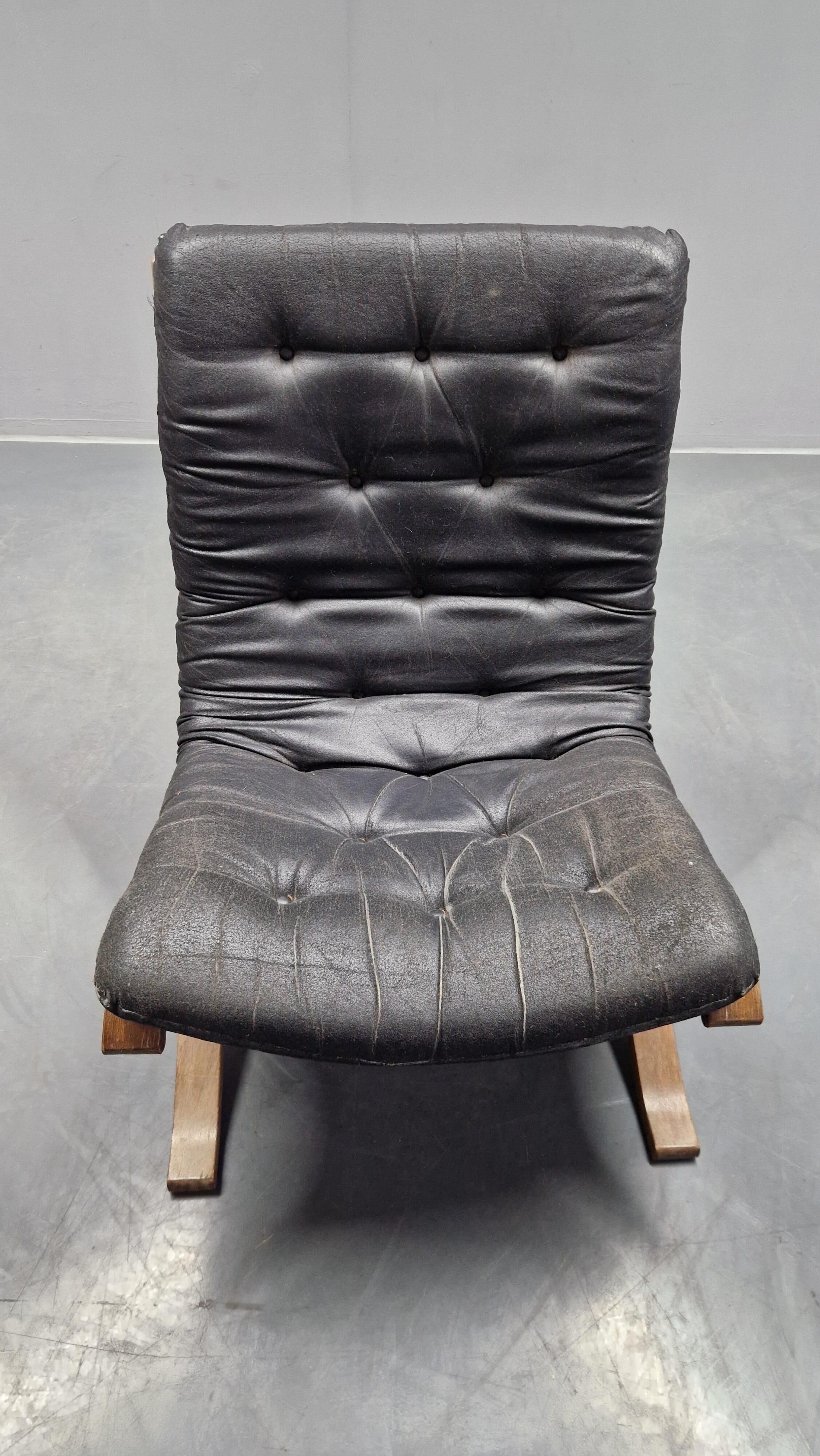 Very rare mid-century lounge chair Siesta, Westnofa, Norway, 1960s