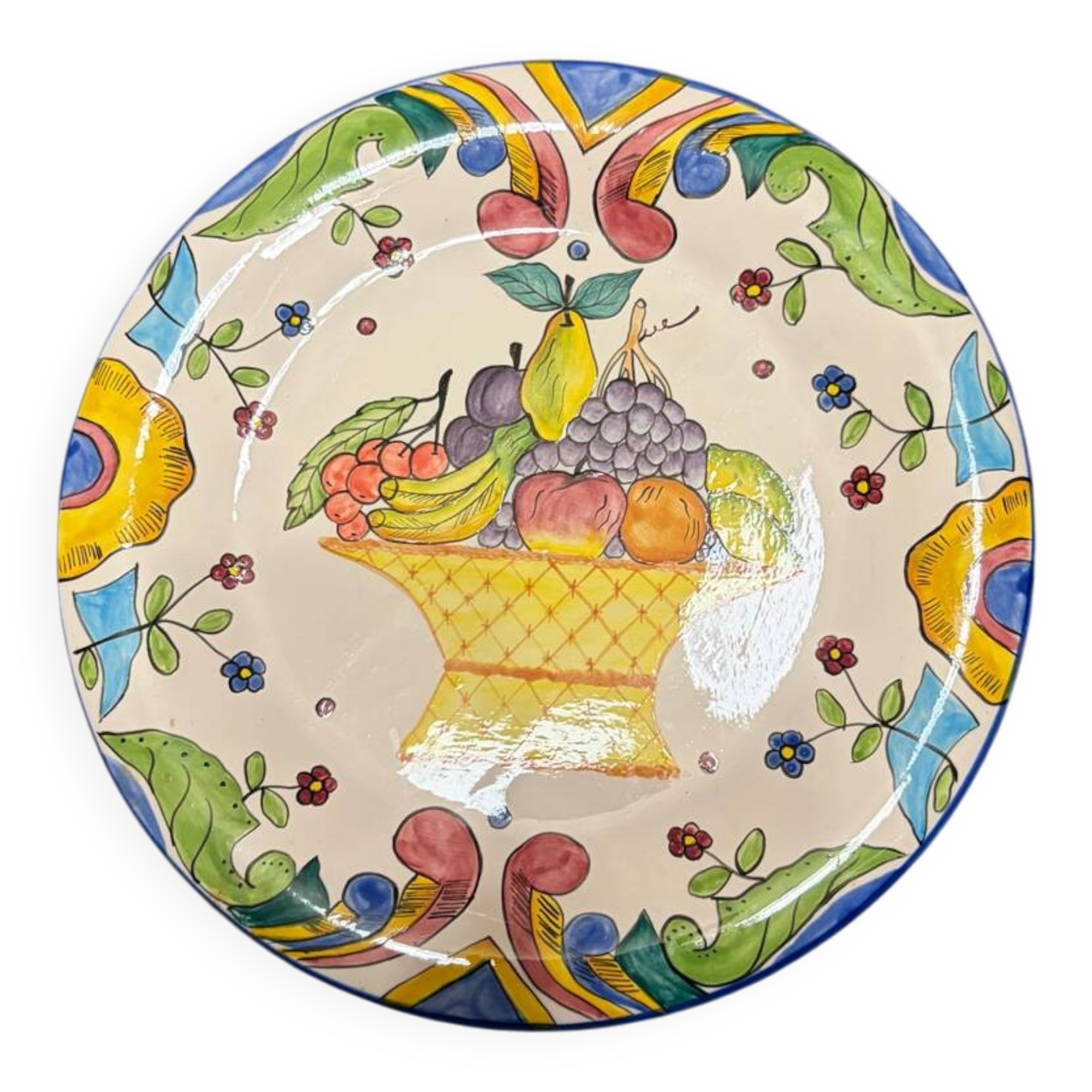 Assiette villa fiori corbeille de fruit