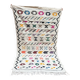 Handwoven Berber kilim rug: small Moroccan decorative rug.