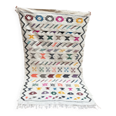 Handwoven Berber kilim rug: small Moroccan decorative rug.