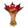 Murano glass vase by Fratelli Toso signed Murano orange and red