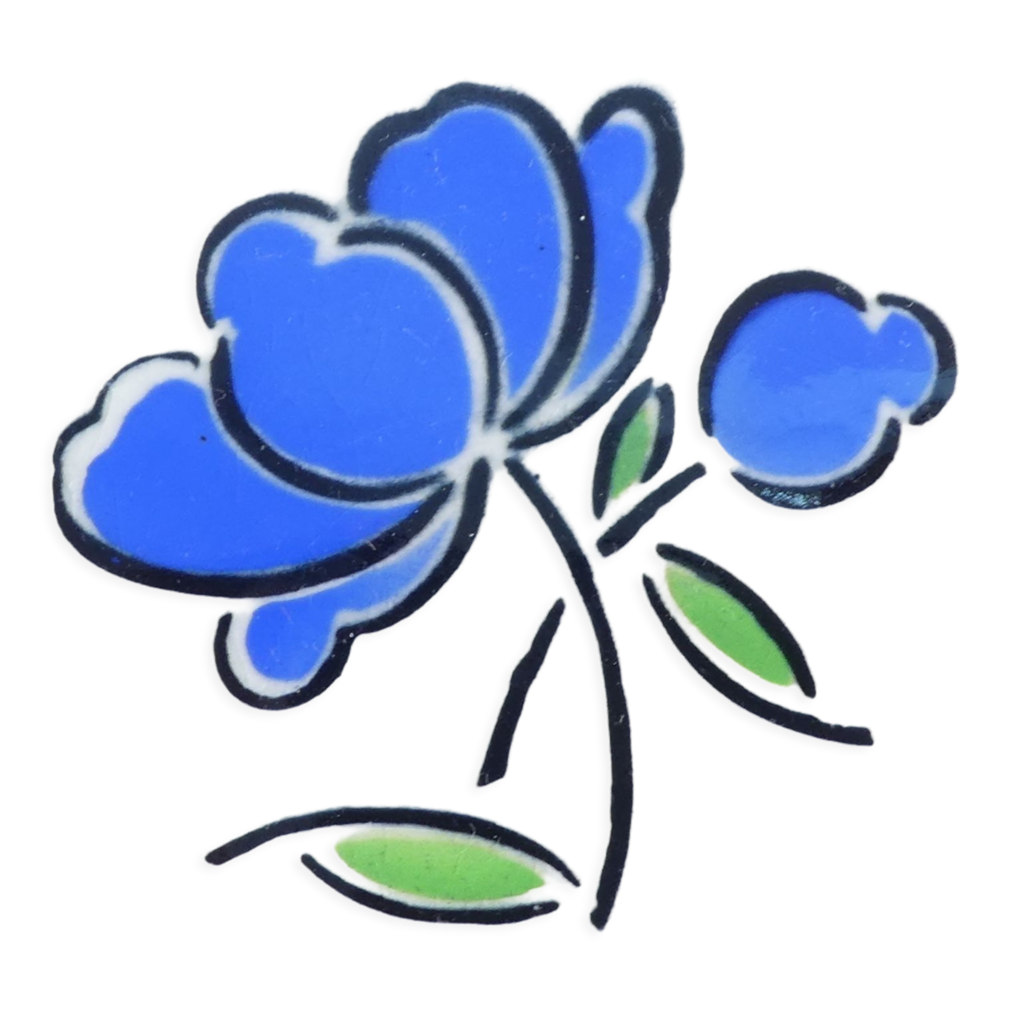 Ravines oval badonviller blue flower