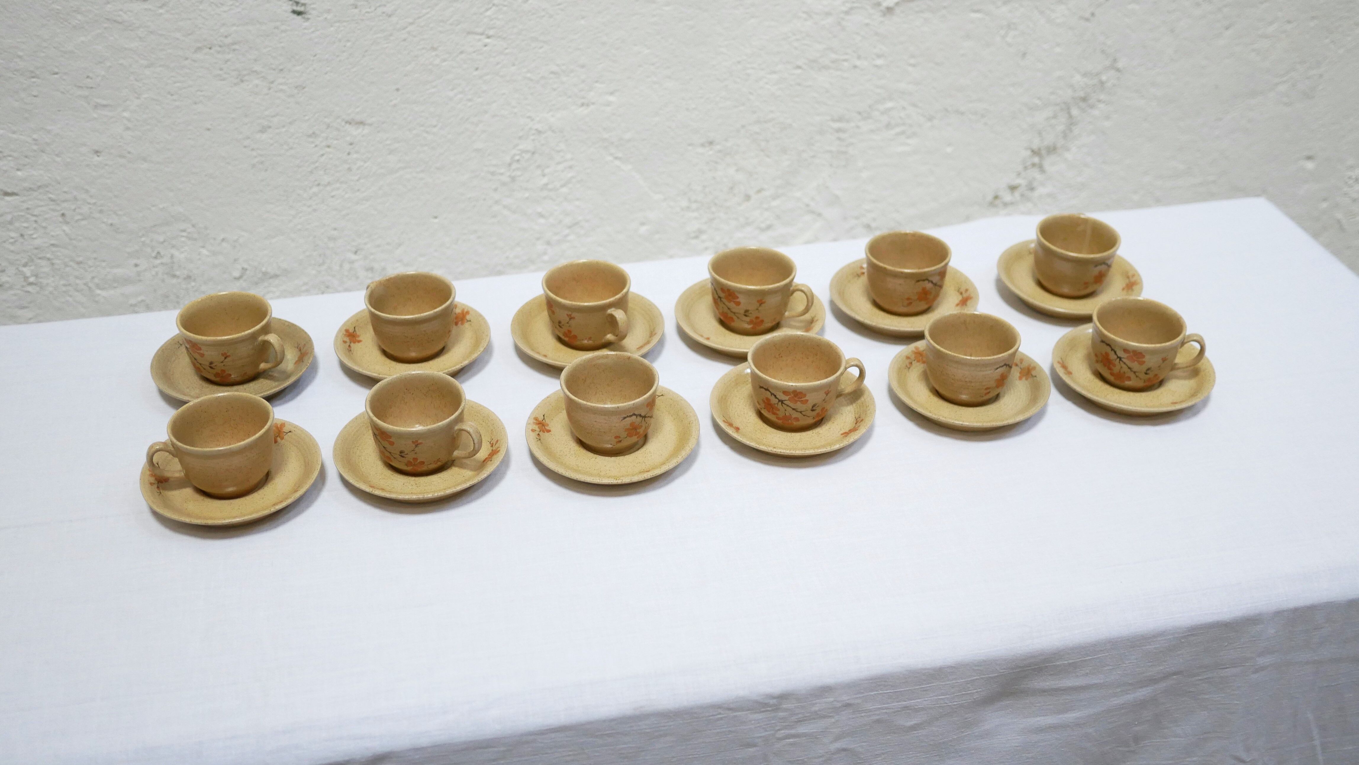 Series of 12 vintage porcelain cups by Maison Revol, France