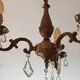 Brass chandelier 3 branches with grapevines, Louis XV style
